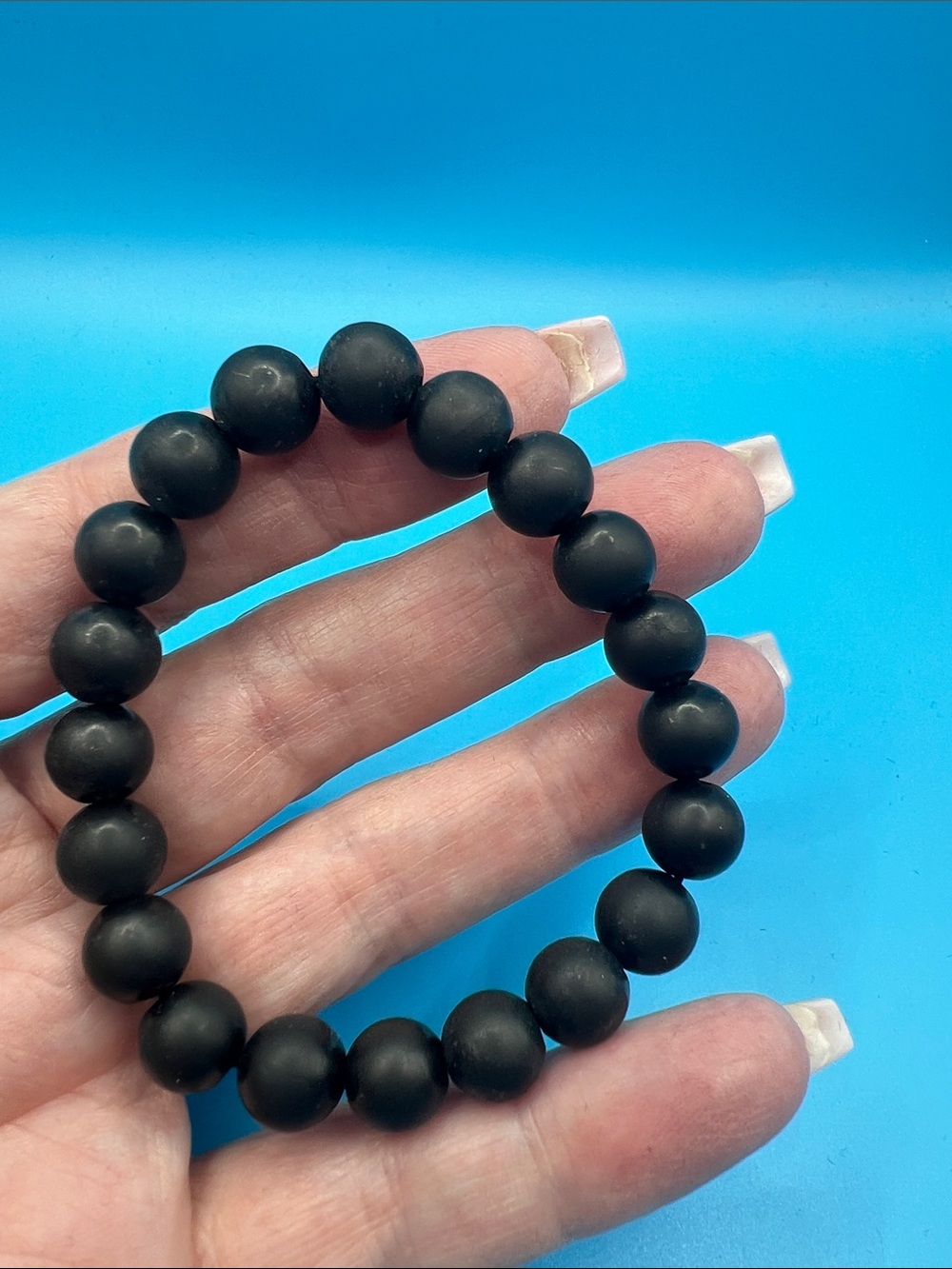Shungite Beaded Stretch Bracelet